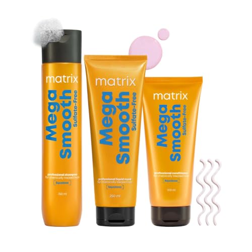 Image of Matrix Mega Smooth Sulfate-free Shampoo with Squalene and Bonding Blend for Gentle Cleansing and Bond Repair| Smoothens Hair | Safe for Chemically Treated Hair 200ml
