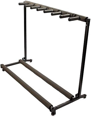 EDM Zenison 7 Guitar Stand Multiple Seven Instrument Display Rack Folding Padded Organizer