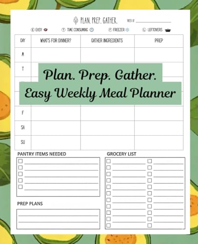 Plan. Prep. Gather.: Easy Weekly Meal Planner image 2