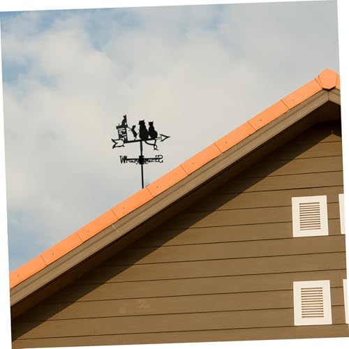 Besportble I01D0E09T300M Outdoor Weather Vane Decorative Weather Vane Wind Direction Indicators Cat Weather Vanes Cottage Weathervane Weather Vanes thumb #6