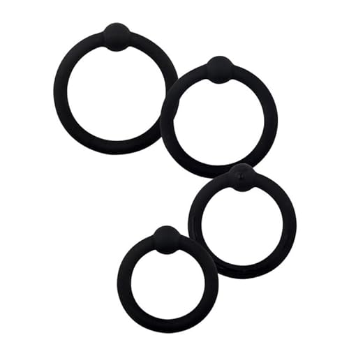 4 olika storlekar av roliga elastiska silikonringar, svart prick formad elastisk loop komfort tillbehör, Yoga Fitness verktyg, par gåvor