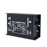 Direct Injection Box Passive DI Box Splitter con uscita XLR - Interfaccia audio per chitarra per la produzione musicale Registrazione di schede audio