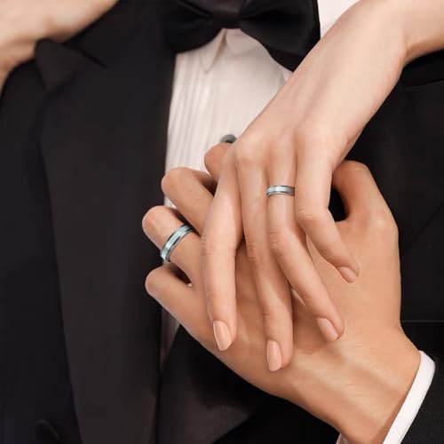 Titanium Wedding Bands with Mother of Pearl Inlay 6mm for Everyday Wear Comfort Fit Engagement Ring for Men Women4