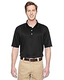 Harriton Men's Advantage Snag Protection Plus IL Snap Placket Polo XL BLACK