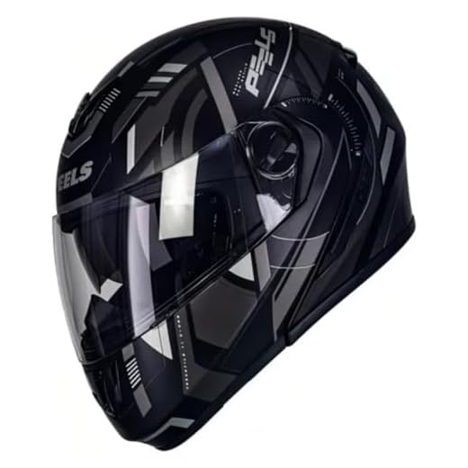 Capacete Articulável Moto Peels U-RB2 Dynamic Preto Fosco com Grafite 58