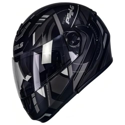 Capacete Articulável Moto Peels U-RB2 Dynamic Preto Fosco com Grafite 58