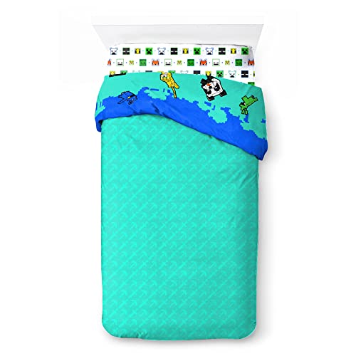 Miniatura 3 de Minecraft El Creeper Modo Creativo Juego De Ropa De Cama Infantil 3 Piezas 100 Algodón Cama Individual - Incluye Funda Edredon 135x200cm Sabana Bajera 90x200cm Funda De Almohada 50x70cm