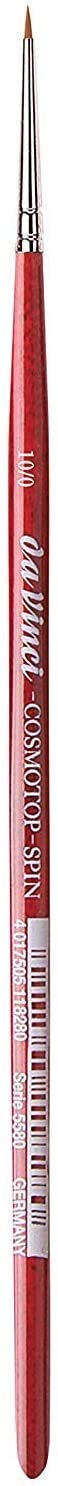 Seria Da Vinci 5580 cosmotop Spin Braun - Zestaw 8 akwarelowych pędzli syntetycznych, nr 0/10, 0/5, 0/3, 0/2. 0, 2, 6, 12 Wyprodukowano w Niemczech