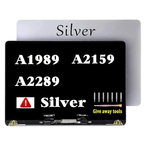Image of Screen Replacement for MacBook Pro Retina A1989 A2159 A2289 EMC 3214 3358 3301 3456 3348 Mid 2018 2019 LCD Screen Assembly (Silver)