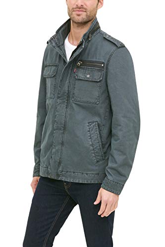 Image of LEVI'S Men's Washed Cotton Military Jacket (Regular & Big & Tall Sizes)