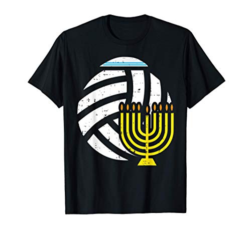 Jewish Volleyball Menorah Hanukkah Chanukah Sport Lover Gift Maglietta