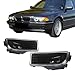 1 PAIR Car Front Bumper Fog Lights Compatible With BMW E38 7 Series 740I 750IL 1995-2001 OEM Style Replacement Fog Lamp