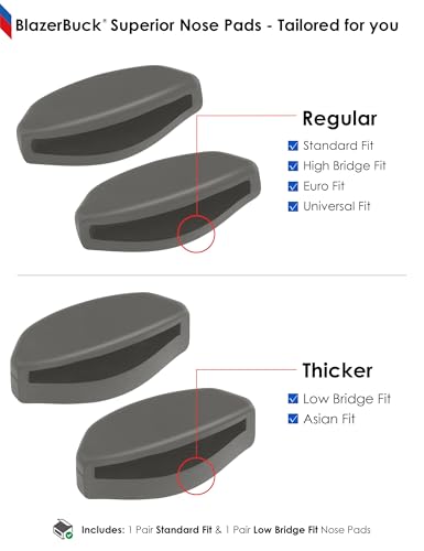 Image of BLAZERBUCK Replacement Nose Pieces for Oakley Frogskins Range /Frogskins Range XL /Top Knot /Side Swept /HSTN /Spindrift /Wildrye