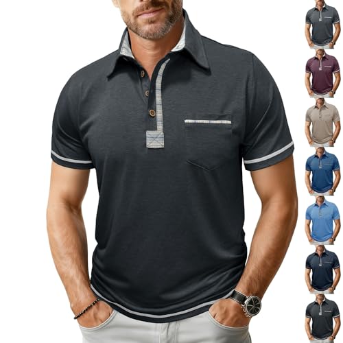 Short Sleeve Polo T Shirts for Men Golf …