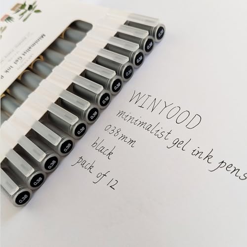 Bolígrafos gel negro 0.38mm punta extra fina pack 12 miniatura 4
