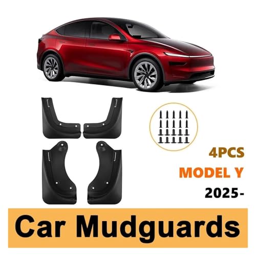 Guardabarros para Tesla Model Y Juniper 2025: protección delantera y trasera contra salpicaduras 3