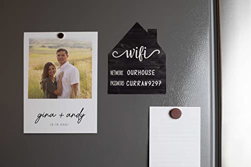 Rustic Black Wifi Password Sign, Rustic Farmhouse Fridge Magnet, Wifi Password Sign For Home With White Wet Erasable Pen, Magnetic Black Wifi Sign For Guests, Magnetic Fridge Decor, 4.0 X 5.0 Inch #TOP1
