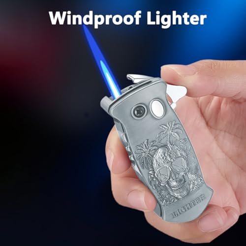 Encendedor Butano Ajustable Skull Torch Jet Flame miniatura 3
