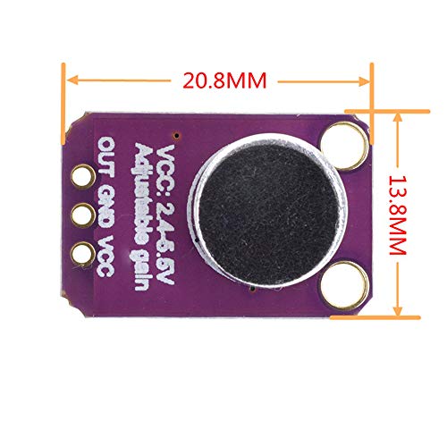 Youmile 5PACK Mikrofonverstärkermodul MAX4466 Electret Mikrofonverstärker GY-MAX4466 Breakout Sensor, mit einstellbarer Verstärkung Breakout Board für Arduino