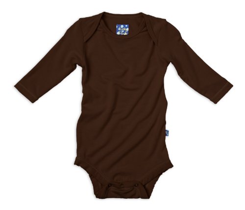 KicKee Pants Long Sleeved One-Piece, Bark, 6-12 Months