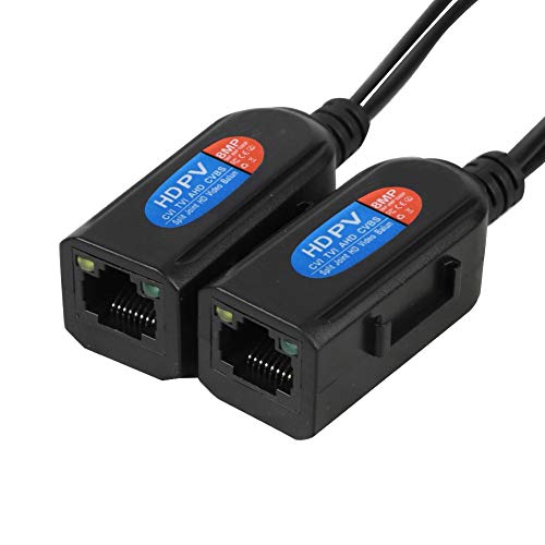 Mavis Laven Passive Videoüberwachung Audio Balun Transceiver Passiver Video Balun BNC zu RJ45 Adapter für HDCVI HDTVI AHD Analog