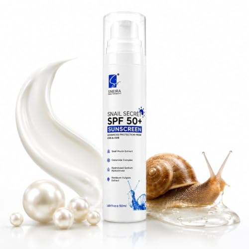 Image of Snail Secret Sunscreen SPF 50+ PA++++ 50ml | Broad Spectrum UVA UVB Sun Protection for Face-Body | Fast Absorbing No White Cast Sunscreen | Water Resistant for Oily /Dry Skin | Men-Women