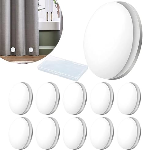 Shower Curtain Weights,10 PCS Magnetic Curtain Weights with Storage Box,4cm Diameter Heavy Duty Curtains Magnets,Waterproof Drapery Clips for Curtains,Tablecloths,and Shower Liners