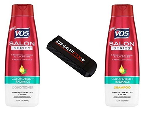 Vo5 Salon Series Color Shield Plus Radiance, Shampoo and Conditioner Set, 14.2 Oz ( Plus bonus prize Chapfix Lip Balm for Men )