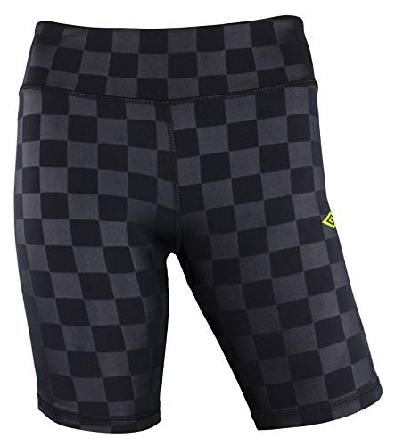 Umbro Women's Checkerboard Printed Bike Shorts, Black/White Medium