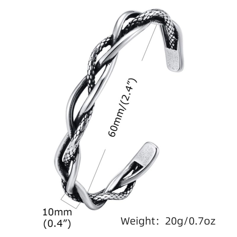 Pulsera Vintage de Plata en Acero Inoxidable Unisex miniatura 2
