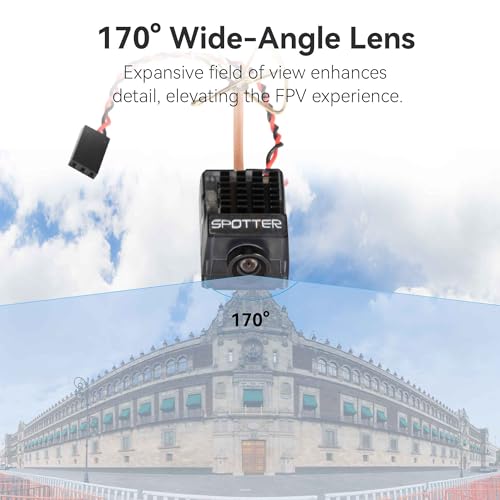RunCam Spotter V2 FPV 5.8G Micro AIO Cam, OSD, integriertes Mikrofon, FOV170 Grad, 700TVL, 40CH, 20MW-200MW, einstellbar