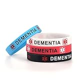 LuxglitterLin Medical Alert Bracelets Dementia Silicone Rubber Sport Emergency ID Bracelets Waterpro