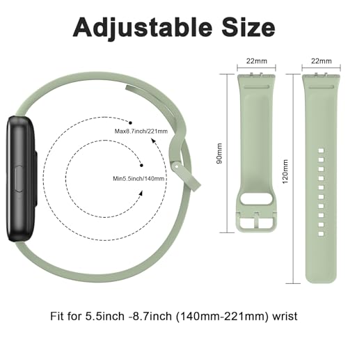 Image of Tobfit Strap Compatible for Samsung Galaxy Fit 3 (Watch Not Included), Flexible Premium Adjustable Watch Band for Galaxy Fit3 2024 SM-R390 Men & Women