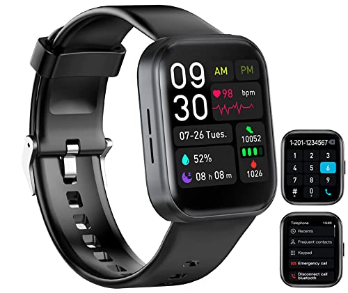 Phone Smart Watch Answer/Make Calls With Call Text/Heart Rate/ Spo2/Blood Pressure/Sleep/Body Temperature Monitor/100+ Sport Mode, Ip67 Waterproof Smart Watch For Android Phones Iphone Compatible #TOP18