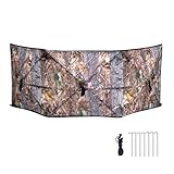 WTVIDAS Hunting Blind 3-Panel Ground Blind with Carrying Bag Portable Hunting Ground Blinds for Deer Waterfowl Turkey Hunting