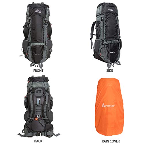 90L Internal Frame Backpacks,Waterproof Daypackfor Backpacking, Hiking, Camping (Gray) #TOP5