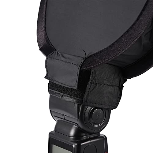 30cm / 40cm Mini Portable Softbox Foldable Round Beauty Dish Speedlite Flash Diffuser Softbox with Storage Bag Universal Round Softbox for Camera Speedlight (30cm)