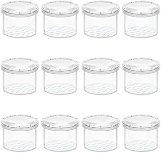 Belle Vous Magnifying Insect Container (12 Pack) - Clear Observation Bug Box/Viewer - Portable Insect Cage for Science/Nature Exploration and Bug Collecting - Catching Tool/Toy for Adults and Children