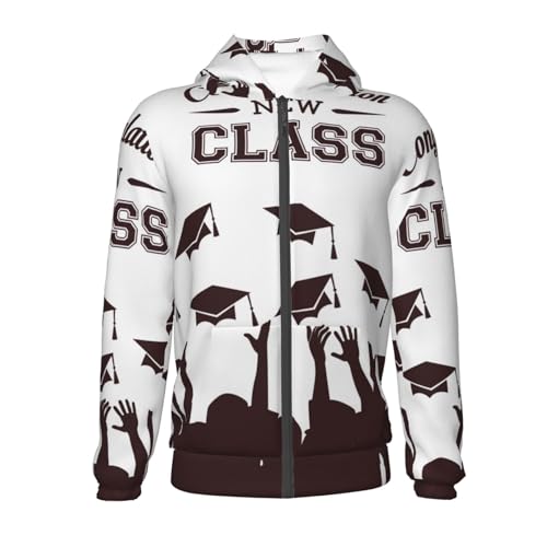 Congratulation New Class Kids Pullover Hoodies Boys Zip Up Sweatshirts Girls Athletic Clothes with Pocket2