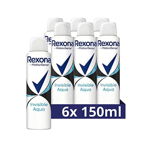 Rexona Women Anti Transpirant Spray Invisible Aqua Deospray mit 48 Stunden Schutz gegen Körpergeruch und Achselnässe mit Anti-Transpirant-Technologie 6x 150 ml
