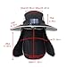 Lycpajk Outdoor Solar Fan Hat Fishing Hat Breathable Cooling Fan Hat with Face Neck Cover, Black