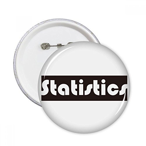 Pins badge bouton rond noir statistiques pour vetements 5pcs S