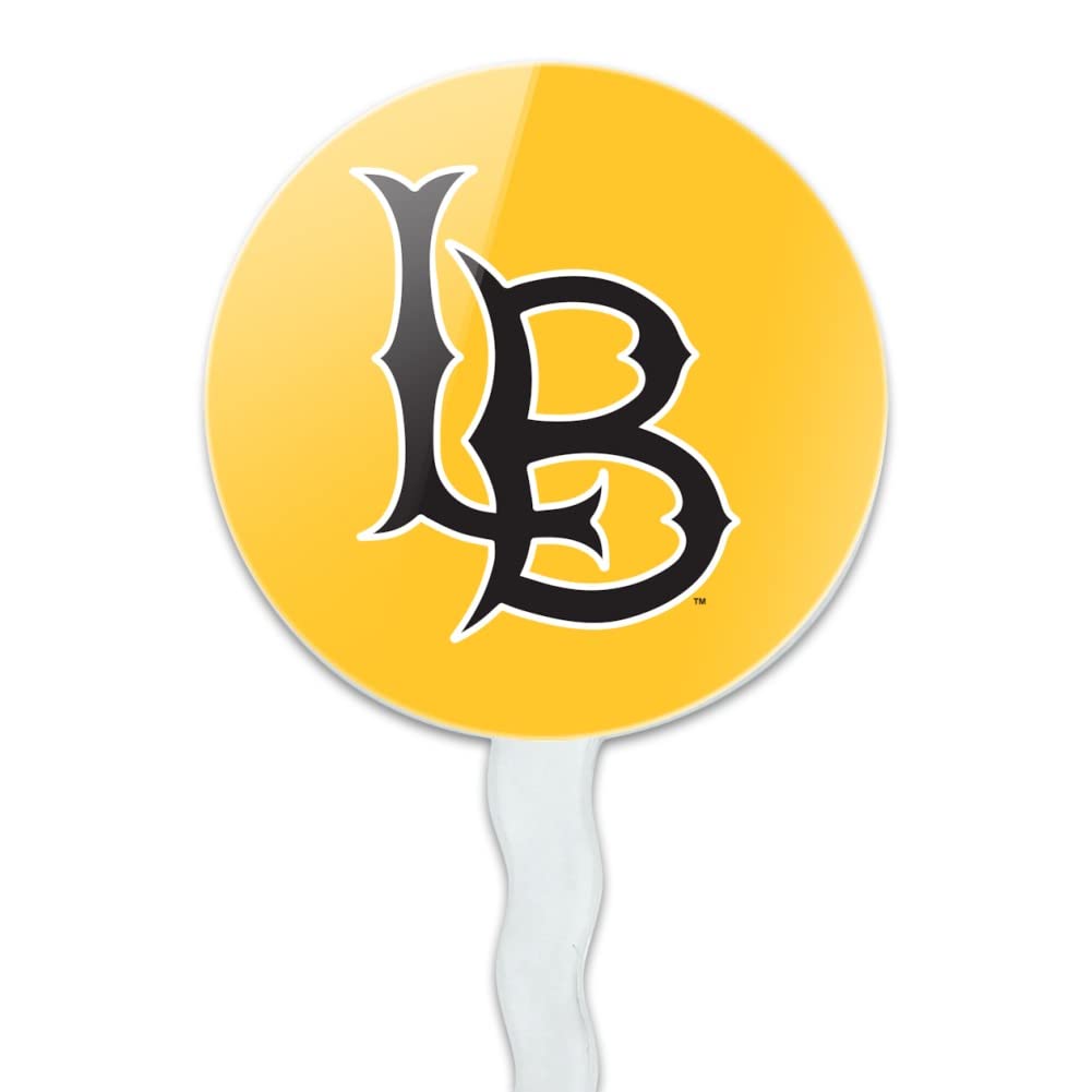 California State University Long Beach Primary Logo Cupcake Picks Toppers Decoration Set of 6