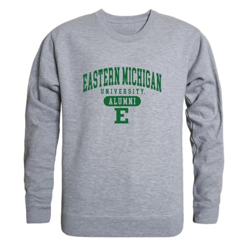 W Republic Eastern Michigan University Eagles Alumni Fleece Hoodie Sweatshirts - Heather Grey, X-Large