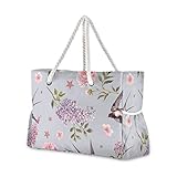 Material: Die Strandtasche besteht aus 100 % strapazierfähigem Polyestergewebe; 1,5 cm dicke, weiche Baumwollseilgriffe.