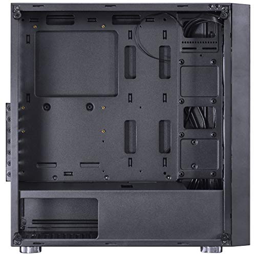 GABINETE MID-TOWER JUPITER PRETO COM 3 FANS LED RGB FRONTAL E LATERAL EM VIDRO TEMPERADO - JUPPT7C3F