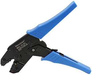 Heschen Ratchet Crimper Plier, HS-30J, Insulated Cable Terminals Crimping Tools, Use for 1-2.5-6 mm² (20-10 AWG), Blue