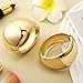 Tondiamo 2 Pcs Chunky Gold Bangle Bracelets for Women Hinged Big Wide Trendy Cuff Bracelet Fashion Jewelry Christmas Party Gifts(Trendy Style)