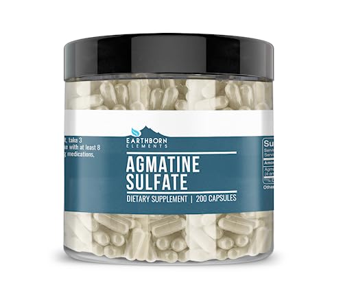 Earthborn Elements Agmatine Sulfate 200 Capsules Pure & Undiluted No Additives