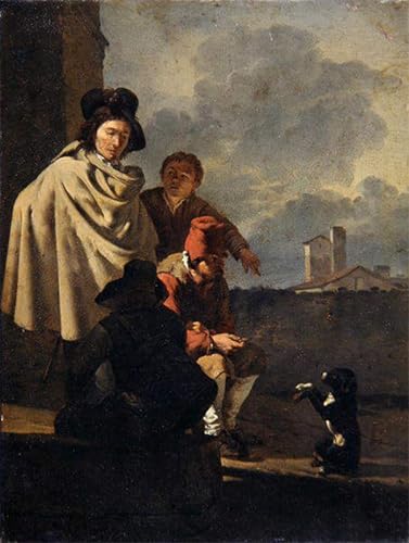Pintura en lienzo premium de Karel Dujardin, arte clásico italiano de 60x90cm para pared